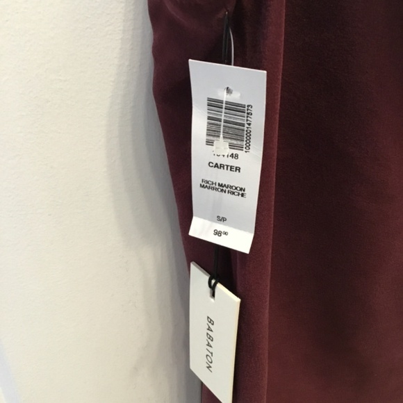 Babaton Carter. Silk sleeveless blouse. Rich maroon. Size small - Picture 2 of 5